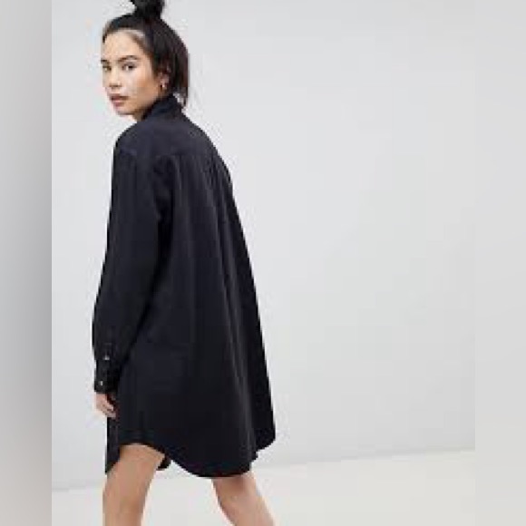PULL&BEAR Denim Shirt Dress - Picture 2 of 5